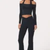 Colanți evazați Soft Active cu talie în V, negru Colanți evazați Soft Active cu talie în V, negru