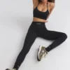 Colanți FlexiRib cu talie înaltă, negri Colanți FlexiRib cu talie înaltă, negri