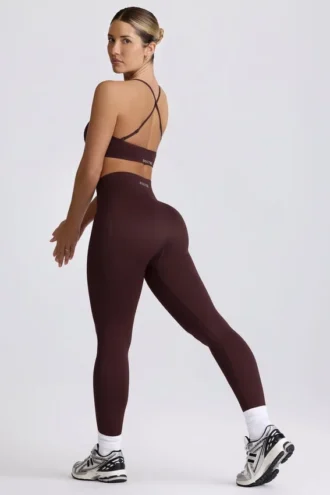 Colanți fără cusături Super Sculpt în culoarea ciocolată