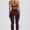 Colanți fără cusături Super Sculpt în culoarea ciocolată