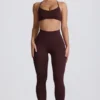 Colanți fără cusături Super Sculpt în culoarea ciocolată