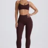 Colanți fără cusături Super Sculpt în culoarea ciocolată