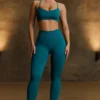 Colanți fără cusături Super Sculpt în culoarea Teal
