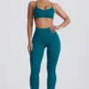 Colanți fără cusături Super Sculpt în culoarea Teal