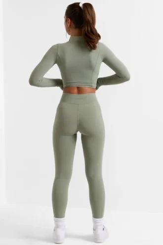 Colanți lungi Soft Active în culoarea verde bambus