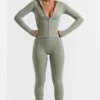 Colanți lungi Soft Active în culoarea verde bambus