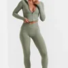 Colanți lungi Soft Active în culoarea verde bambus