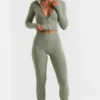 Colanți lungi Soft Active în culoarea verde bambus