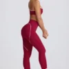 Colanți Soft Active cu talie medie, culoare burgund