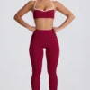Colanți Soft Active cu talie medie, culoare burgund