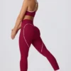 Colanți Soft Active cu talie medie, culoare burgund