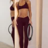 Colanți Soft Active cu talie în V, culoare burgund Colanți Soft Active cu talie în V, culoare burgund