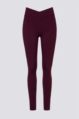 Colanți Soft Active cu talie în V, culoare burgund