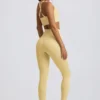 Colanți Super Sculpt fără cusături, cu talie înaltă, în culoarea galben unt Colanți Super Sculpt fără cusături, cu talie înaltă, în culoarea galben unt