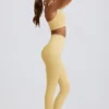 Colanți Super Sculpt fără cusături, cu talie înaltă, în culoarea galben unt Colanți Super Sculpt fără cusături, cu talie înaltă, în culoarea galben unt