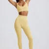 Colanți Super Sculpt fără cusături, cu talie înaltă, în culoarea galben unt Colanți Super Sculpt fără cusături, cu talie înaltă, în culoarea galben unt