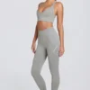 Colanți Super Sculpt fără cusături, cu talie înaltă, în culoarea gri melanj Colanți Super Sculpt fără cusături, cu talie înaltă, în culoarea gri melanj