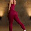 Colanți Super Sculpt fără cusături, în culoarea burgund Colanți Super Sculpt fără cusături, în culoarea burgund