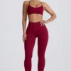 Colanți Super Sculpt fără cusături, în culoarea burgund Colanți Super Sculpt fără cusături, în culoarea burgund