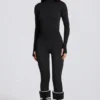 Colanți termici de bază în model leopard negru