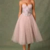 Corset fără cupe, cu șireturi și ornamente, Elia, în roz floral Corset fără cupe, cu șireturi și ornamente, Elia, în roz floral