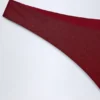 Costum de baie bandeau cu decupaje și ornamente cu mărgele Miami, în culoarea cireșe închis Costum de baie bandeau cu decupaje și ornamente cu mărgele Miami, în culoarea cireșe închis