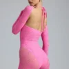 Costum de baie Melody cu decupaje și ornamente, în roz gumă de mestecat Costum de baie Melody cu decupaje și ornamente, în roz gumă de mestecat