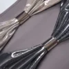 Costum de baie întreg cu decupaje și panouri Zarza, în culoarea argintiu cromat Costum de baie întreg cu decupaje și panouri Zarza, în culoarea argintiu cromat