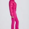 Costum de schi impermeabil, căptușit, cu curea, în roz magenta Costum de schi impermeabil, căptușit, cu curea, în roz magenta