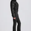Costum de schi impermeabil, căptușit, cu curea, negru Costum de schi impermeabil, căptușit, cu curea, negru