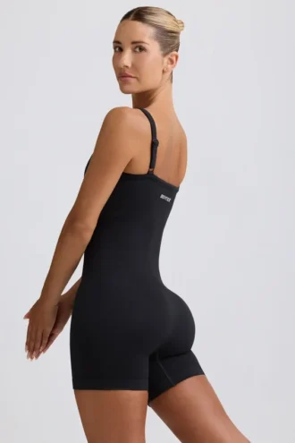 Costum integral fără cusături Super Sculpt în negru