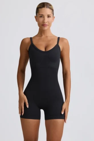 Costum integral fără cusături Super Sculpt în negru