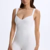 Costum integral Kaia Modal cu decolteu în formă de inimă, în culoarea alb Costum integral Kaia Modal cu decolteu în formă de inimă, în culoarea alb