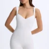 Costum integral Kaia Modal cu decolteu în formă de inimă, în culoarea alb Costum integral Kaia Modal cu decolteu în formă de inimă, în culoarea alb