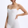 Costum integral Vera din modal, cu decolteu în formă de inimă și spate decupat, de culoare albă Costum integral Vera din modal, cu decolteu în formă de inimă și spate decupat, de culoare albă