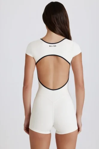 Costum întreg Soft Active cu spate decupat, culoare Ivory Costum întreg Soft Active cu spate decupat, culoare Ivory
