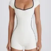 Costum întreg Soft Active cu spate decupat, culoare Ivory Costum întreg Soft Active cu spate decupat, culoare Ivory