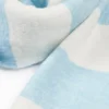 Eșarfă din tricot cu dungi, albastru pudră Eșarfă din tricot cu dungi, albastru pudră