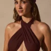 Eșarfă Talia în culoarea Espresso Brown Eșarfă Talia în culoarea Espresso Brown