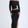 Fustă Carolina din modal, cu talie joasă, lungime maxi, culoare negru Fustă Carolina din modal, cu talie joasă, lungime maxi, culoare negru