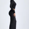 Fustă Carolina din modal, cu talie joasă, lungime maxi, culoare negru Fustă Carolina din modal, cu talie joasă, lungime maxi, culoare negru