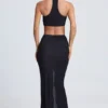 Fustă maxi Ondine cu volane, negru Fustă maxi Ondine cu volane, negru