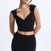Fustă micro mini Lyra din modal, cu talie medie, în culoarea neagră Fustă micro mini Lyra din modal, cu talie medie, în culoarea neagră
