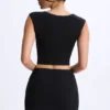 Fustă micro mini Lyra din modal, cu talie medie, în culoarea neagră Fustă micro mini Lyra din modal, cu talie medie, în culoarea neagră