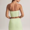 Fustă mini A-line cu talie medie din modal Zuri, în culoarea verde salvie Fustă mini A-line cu talie medie din modal Zuri, în culoarea verde salvie