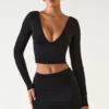 Fustă mini Aliz Modal Twist-Front cu talie medie, în culoarea neagră Fustă mini Aliz Modal Twist-Front cu talie medie, în culoarea neagră