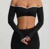 Fustă mini asimetrică Mari Modal, negru Fustă mini asimetrică Mari Modal, negru