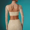 Fustă mini bodycon din dantelă decorată Romy, culoare ivoriu Fustă mini bodycon din dantelă decorată Romy, culoare ivoriu