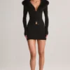 Fustă mini din tricot cu talie medie Tova, negru Fustă mini din tricot cu talie medie Tova, negru