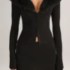 Fustă mini din tricot cu talie medie Tova, negru Fustă mini din tricot cu talie medie Tova, negru